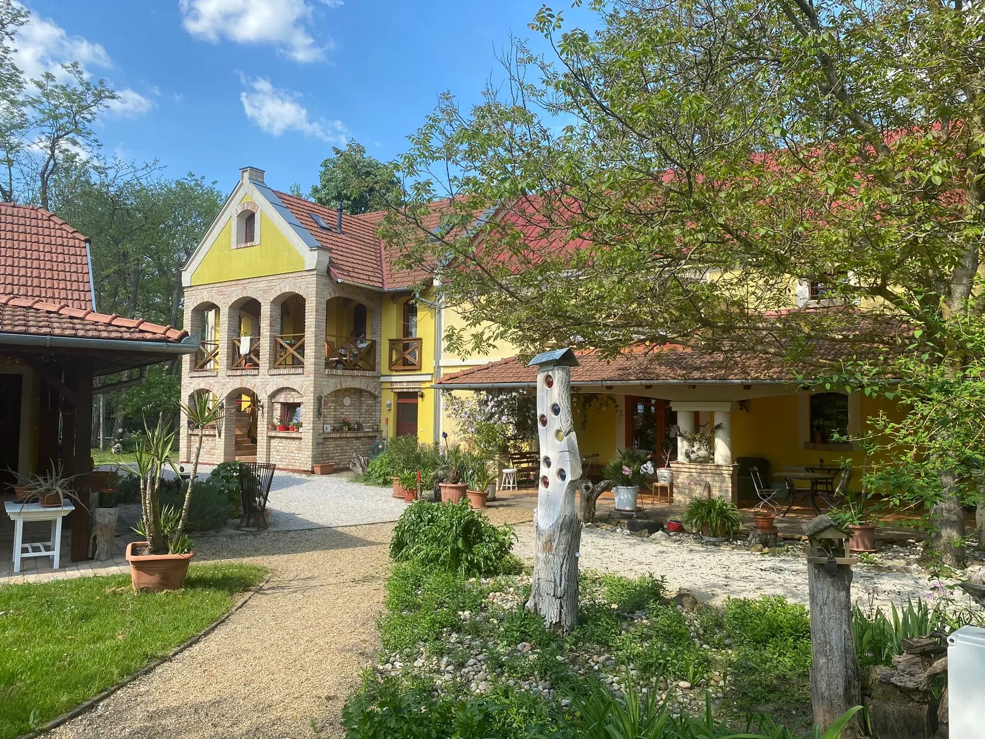 Front view of the main house